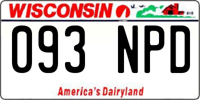 WI license plate 093NPD