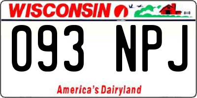 WI license plate 093NPJ