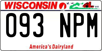 WI license plate 093NPM