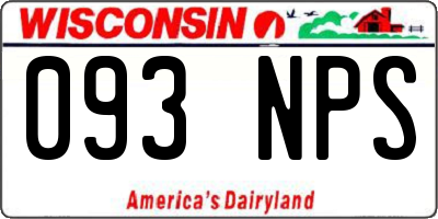 WI license plate 093NPS