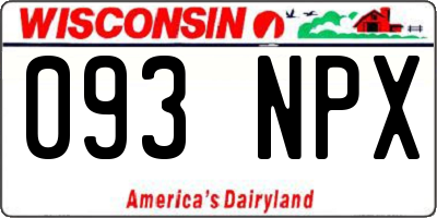 WI license plate 093NPX