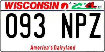 WI license plate 093NPZ