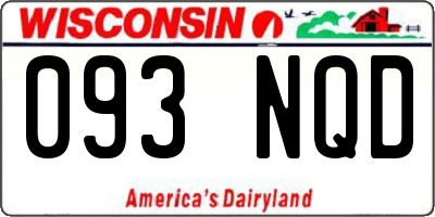 WI license plate 093NQD