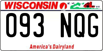 WI license plate 093NQG
