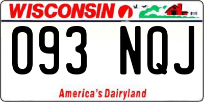 WI license plate 093NQJ