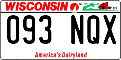 WI license plate 093NQX