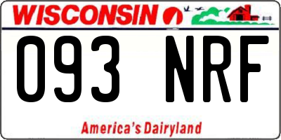 WI license plate 093NRF