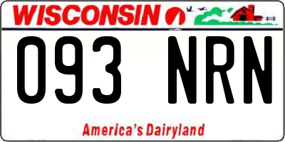 WI license plate 093NRN