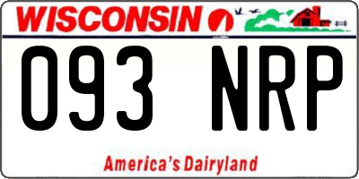 WI license plate 093NRP