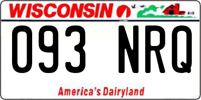 WI license plate 093NRQ