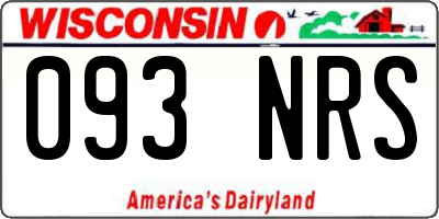 WI license plate 093NRS
