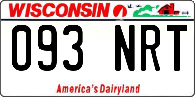 WI license plate 093NRT