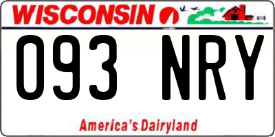 WI license plate 093NRY