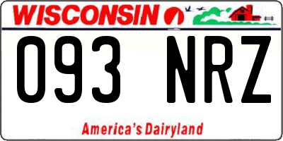 WI license plate 093NRZ