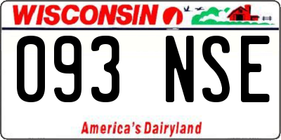 WI license plate 093NSE