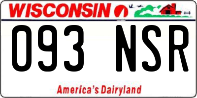 WI license plate 093NSR