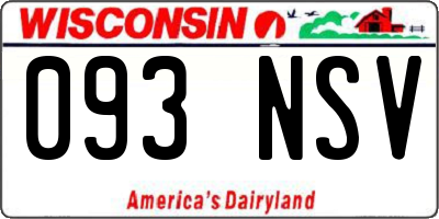 WI license plate 093NSV