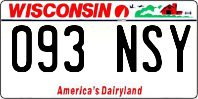 WI license plate 093NSY