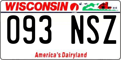 WI license plate 093NSZ