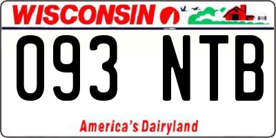 WI license plate 093NTB