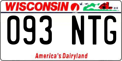 WI license plate 093NTG