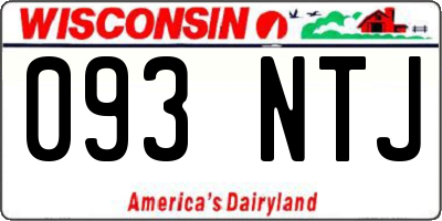 WI license plate 093NTJ