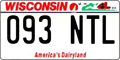 WI license plate 093NTL