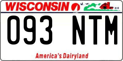 WI license plate 093NTM