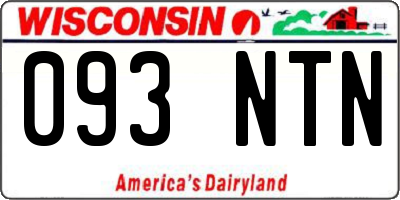WI license plate 093NTN