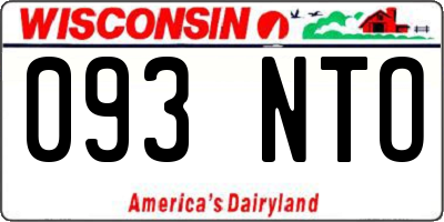 WI license plate 093NTO