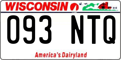 WI license plate 093NTQ