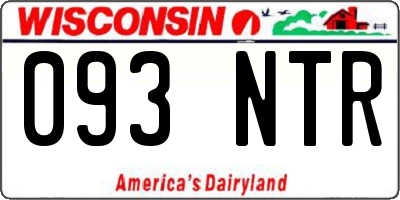 WI license plate 093NTR
