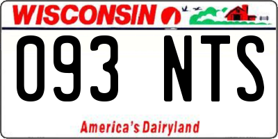 WI license plate 093NTS