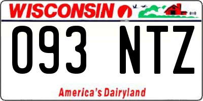 WI license plate 093NTZ