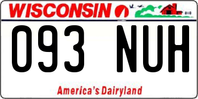 WI license plate 093NUH