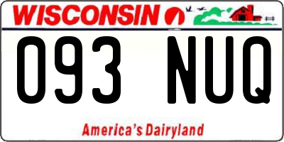 WI license plate 093NUQ