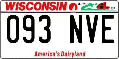 WI license plate 093NVE