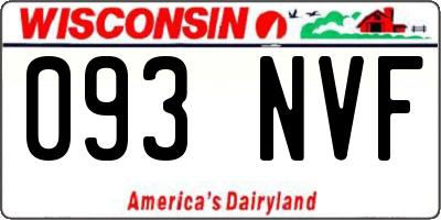 WI license plate 093NVF