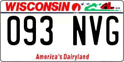 WI license plate 093NVG