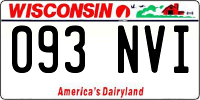 WI license plate 093NVI