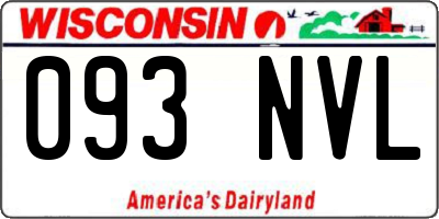 WI license plate 093NVL