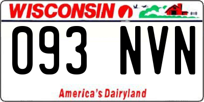 WI license plate 093NVN