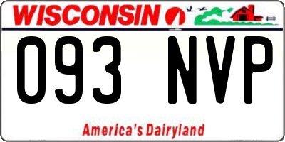 WI license plate 093NVP