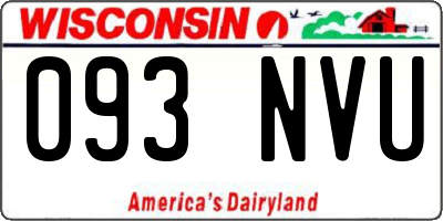 WI license plate 093NVU