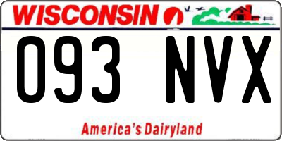 WI license plate 093NVX