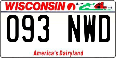 WI license plate 093NWD