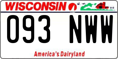 WI license plate 093NWW
