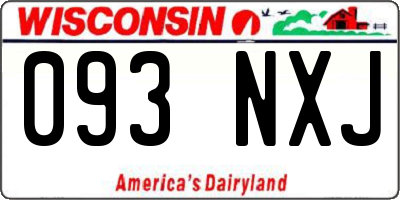 WI license plate 093NXJ