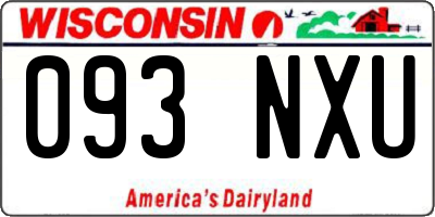 WI license plate 093NXU