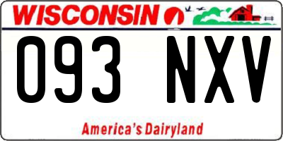 WI license plate 093NXV